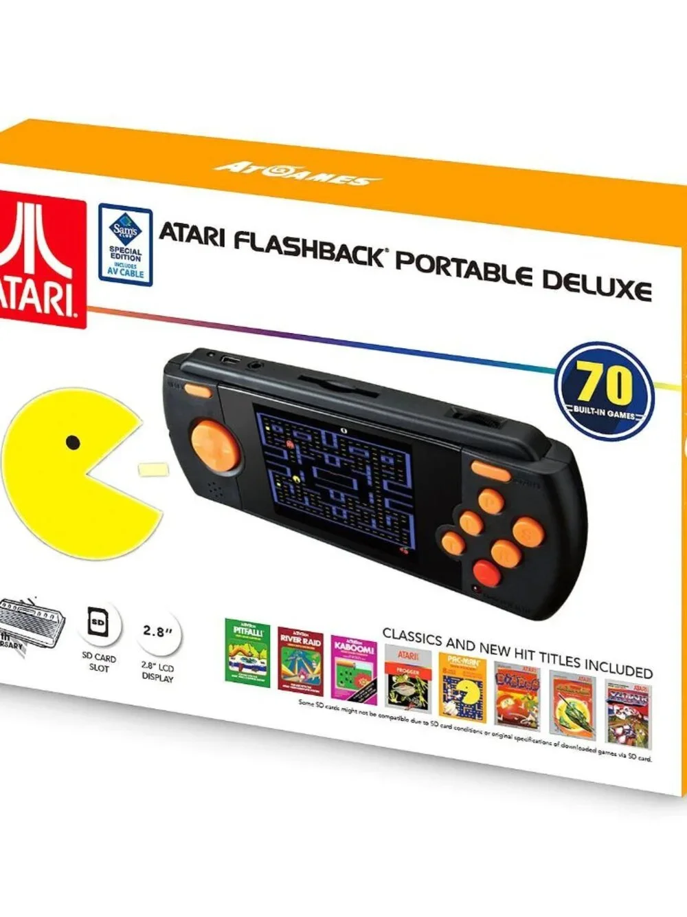 Atari Flashback Portable Deluxe Edition with 70 Games Handheld No Manual Charged